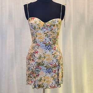 Reformation meadow print mini dress